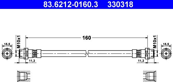 ATE 83.6212-0160.3 - Bremžu