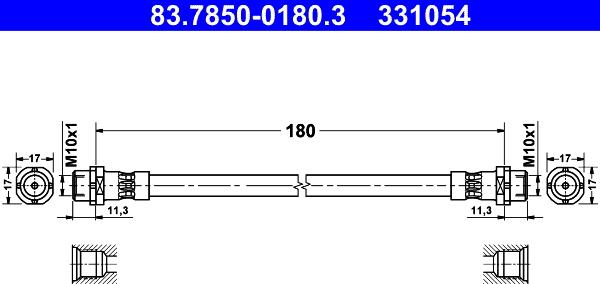 ATE 83.7850-0180.3 - Bremžu