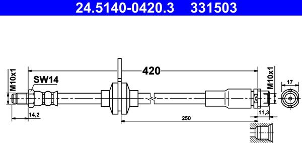 ATE 24.5140-0420.3 - Bremžu