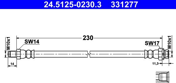 ATE 24.5125-0230.3 - Bremžu