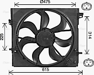AVA DN7540 - Ventilators, Motora dzesēšanas