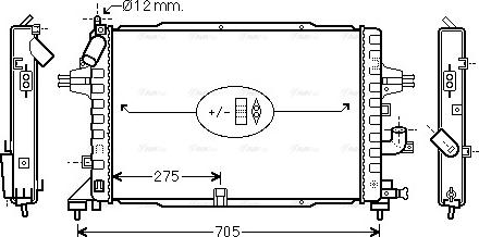 AVA OLA2364 - Radiators, Motora dzesēšanas
