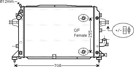 AVA OLA2460 - Radiators, Motora dzesēšanas