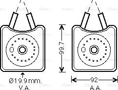 AVA VN3215 - Eļļas radiators, Motoreļļa