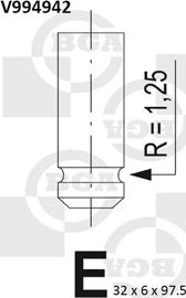 BGA V994942 - Izplūdes vārsts