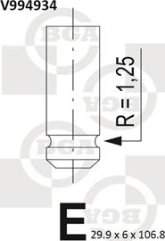BGA V994934 - Izplūdes vārsts