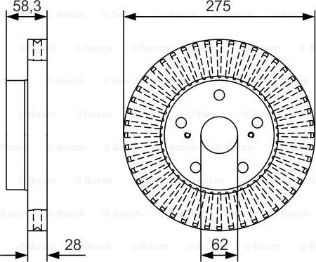 BOSCH 0986479A97 - Bremžu diski