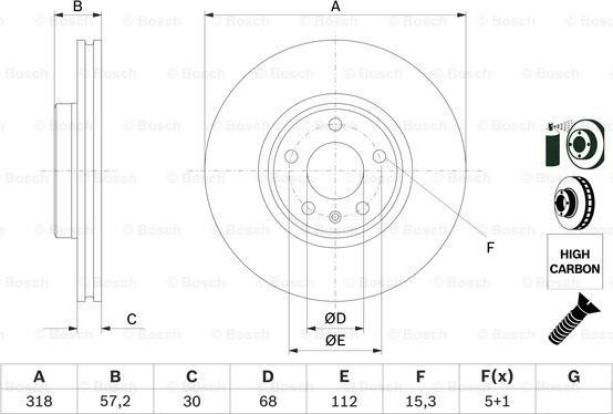 BOSCH 0986479E49 - Bremžu diski