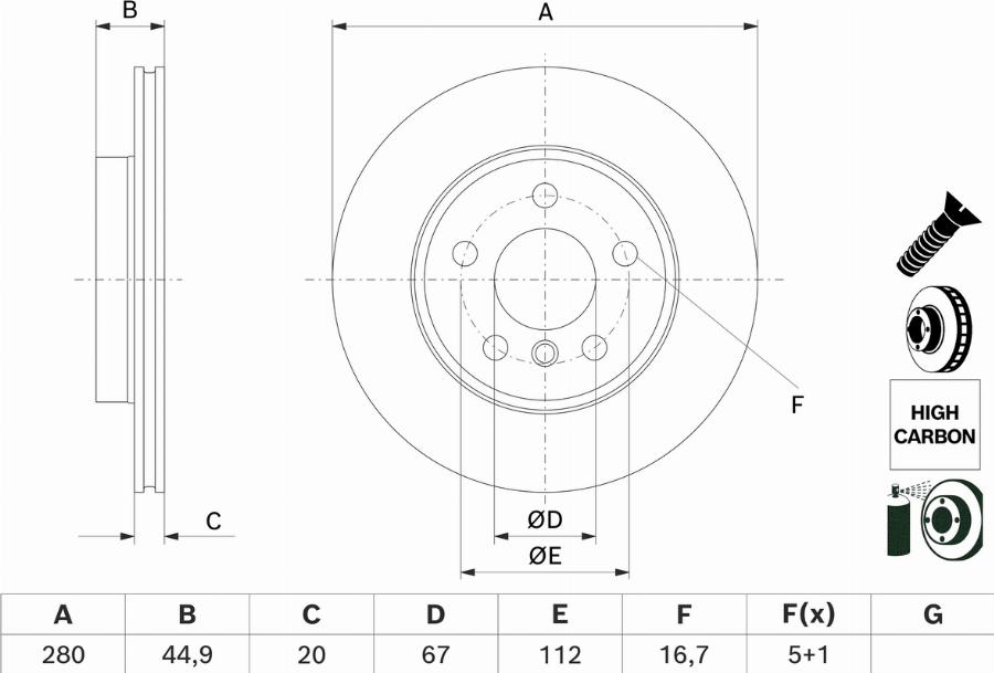BOSCH 0 986 479 H70 -