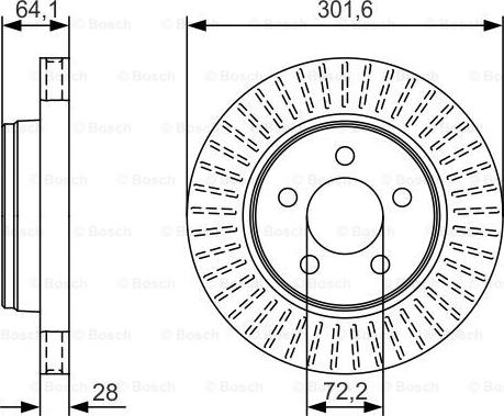 BOSCH 0986479U04 - Bremžu diski