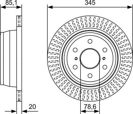 BOSCH 0986479W32 - Bremžu diski