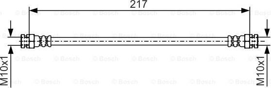 BOSCH 1987481556 - Bremžu šļūtene