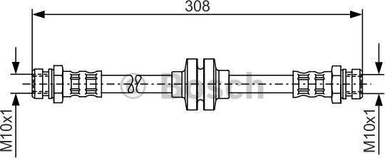 BOSCH 1987481185 - Bremžu šļūtene