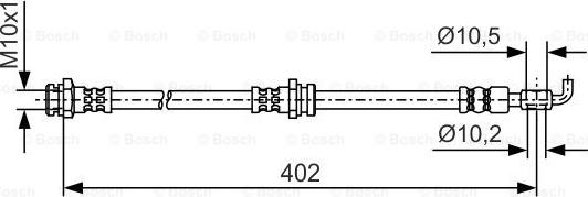 BOSCH 1987481A46 - Bremžu šļūtene