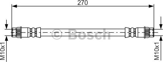 BOSCH 1987476493 - Bremžu šļūtene