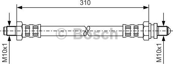 BOSCH 1987476407 - Bremžu šļūtene