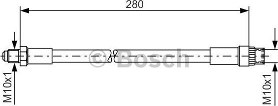 BOSCH 1987476424 - Bremžu šļūtene