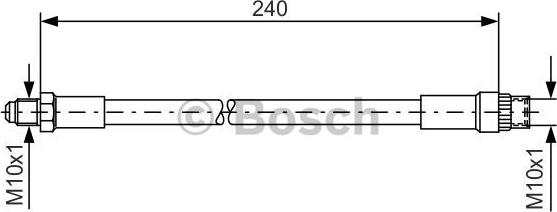 BOSCH 1987476421 - Bremžu šļūtene