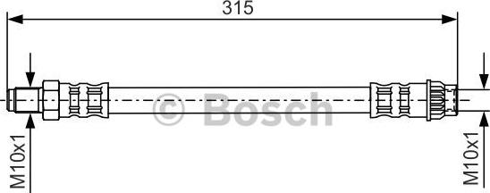 BOSCH 1987476558 - Bremžu šļūtene