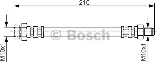 BOSCH 1987476502 - Bremžu šļūtene
