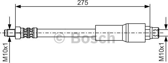 BOSCH 1987476649 - Bremžu šļūtene