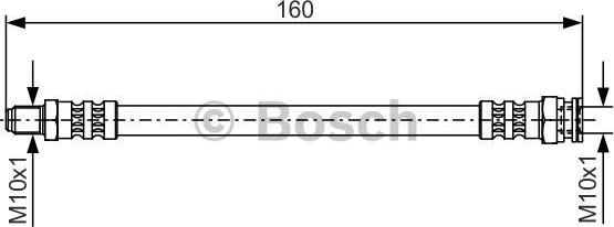 BOSCH 1987476629 - Bremžu šļūtene
