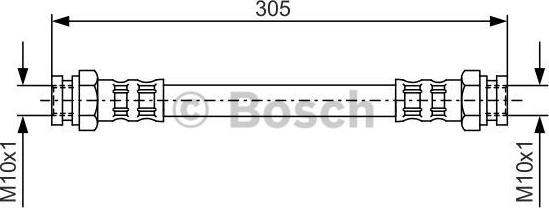 BOSCH 1987476678 - Bremžu šļūtene