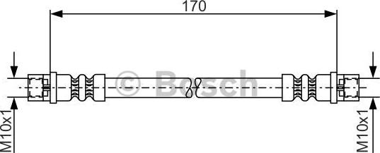 BOSCH 1987476010 - Bremžu šļūtene