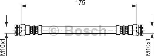BOSCH 1987476012 - Bremžu šļūtene