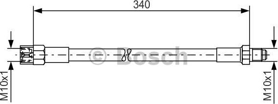 BOSCH 1987476129 - Bremžu šļūtene