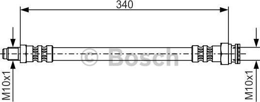 BOSCH 1987476393 - Bremžu šļūtene