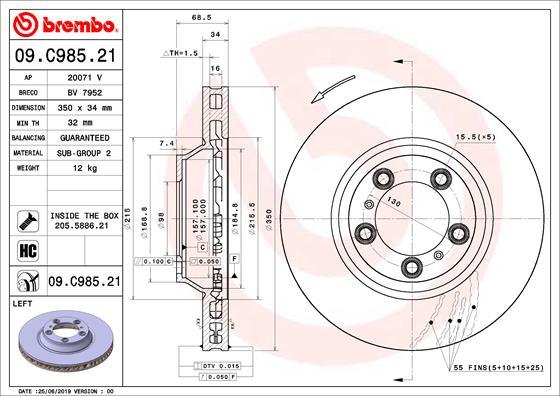 Brembo 09.C985.21 - Bremžu