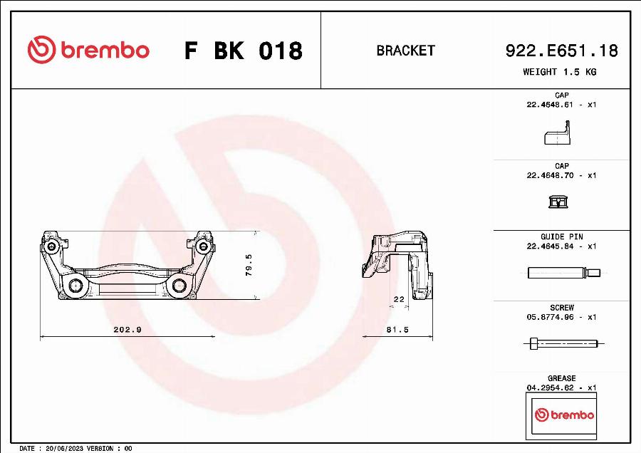 Brembo FBK018 - Bremžu suporta skavas