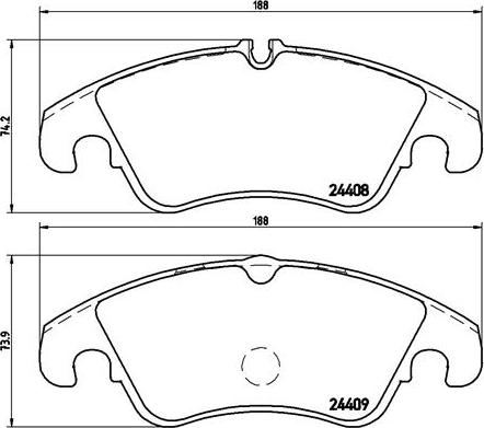 Brembo P24161 - Bremžu uzliku kompl