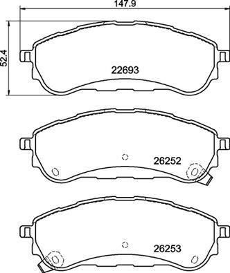 Brembo P24235 - Bremžu uzliku kompl