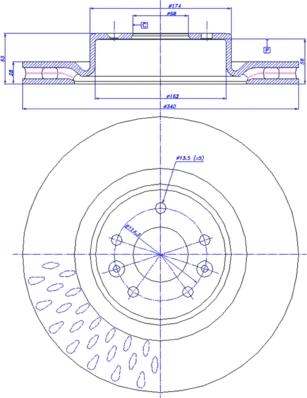 Blue Print ADR164337 - Bremžu diski