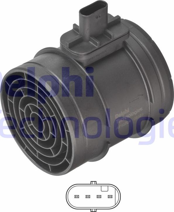 Delphi AF10724-12B1 - Gaisa masas mērītājs