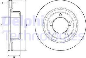 Blue Print ADT343307 - Bremžu diski