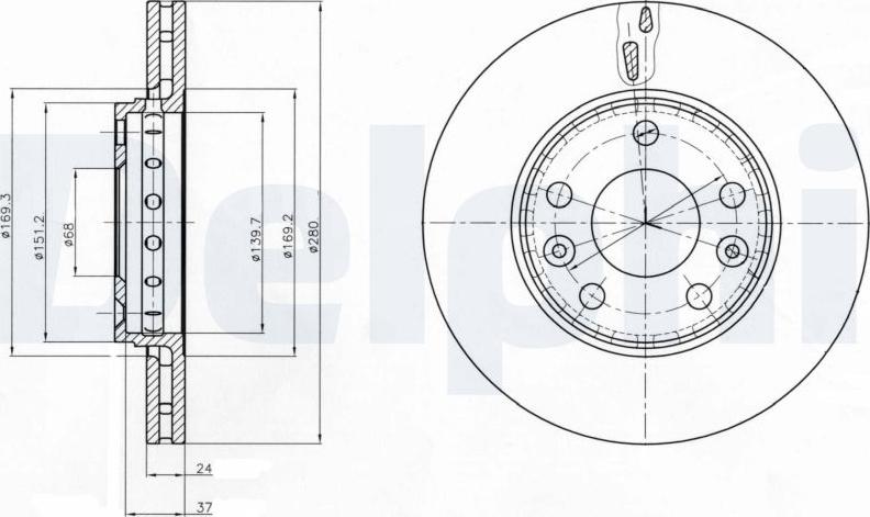 Delphi BG4265C - Bremžu diski