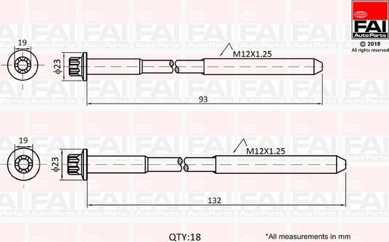 FAI AutoParts B2201 - Cilindru galvas
