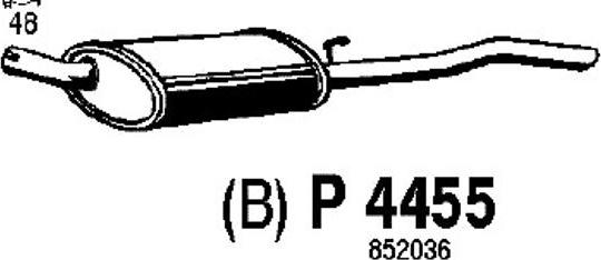 Fenno P4455 - Izplūdes gāzu trokšņa