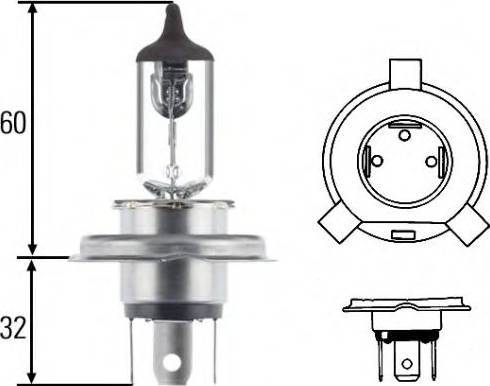 HELLA 8GJ 002 525-401 - Kvēlspuldze
