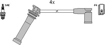 Hitachi 134955 - Augstsprieguma vadu komplekts