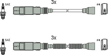 Hitachi 134952 - Augstsprieguma vadu komplekts