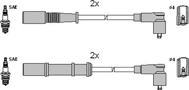 Hitachi 134972 - Augstsprieguma vadu komplekts