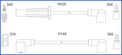 Hitachi 134448 - Augstsprieguma vadu komplekts