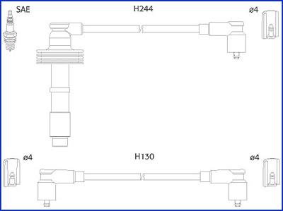 Hitachi 134549 - Augstsprieguma vadu komplekts