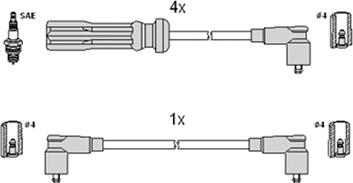 Hitachi 134548 - Augstsprieguma vadu komplekts