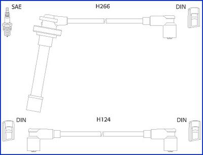 Hitachi 134522 - Augstsprieguma vadu komplekts