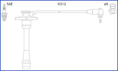 Hitachi 134130 - Augstsprieguma vadu komplekts